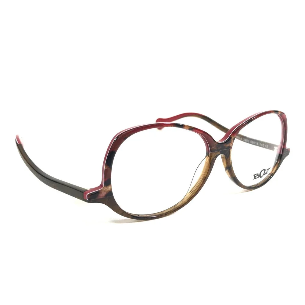 BOZ Eyeglasses Frames BIMBA 3991 Rouge Jungle/Brun Nuage Full Rim 56-14-140